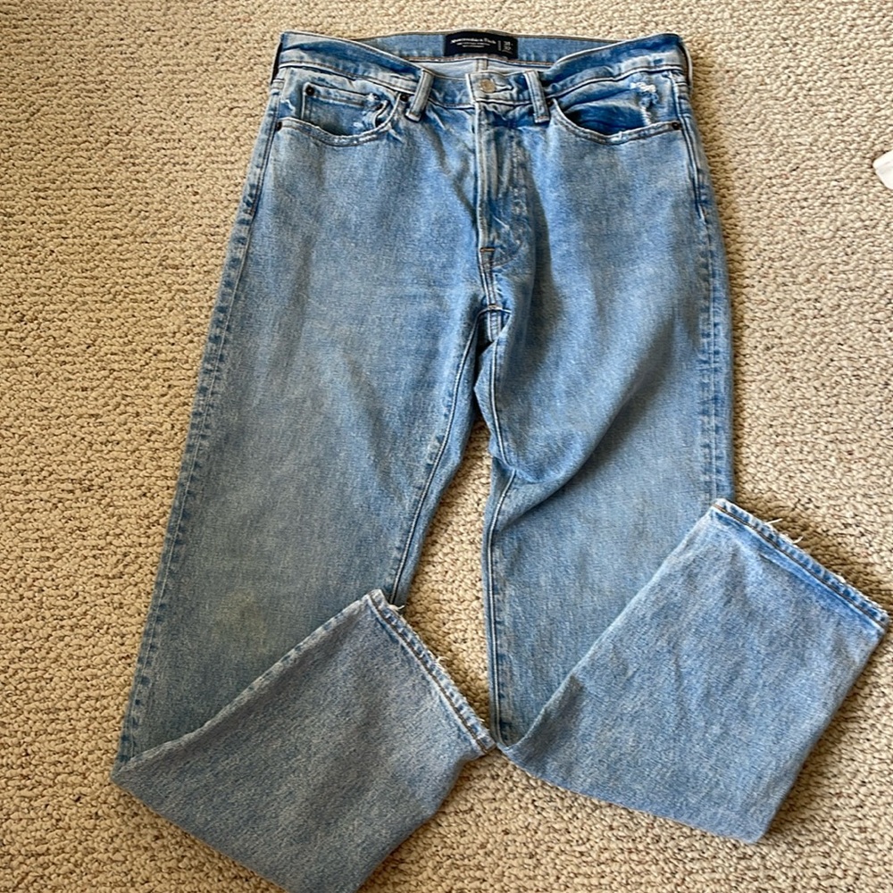 Abercrombie & Fitch Men’s Vintage Stretch 90’s Straight Jeans 31 x 32